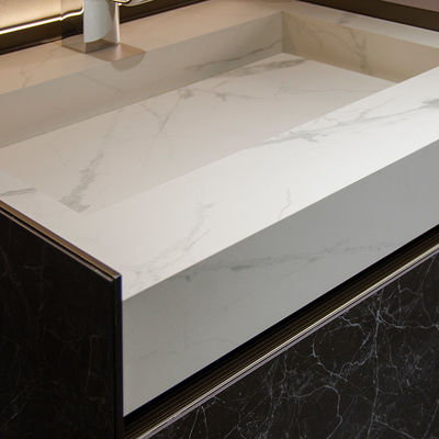 คุณภาพ  Luxury Bathroom Sink 1500mm Mirror Cabinet Vanity And Basin Combo โรงงาน