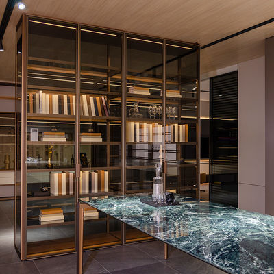 อลูมิเนียมกระจก laminated โมดูลาร์กระจก Prefab ตู้ตู้สําหรับห้องนอน
