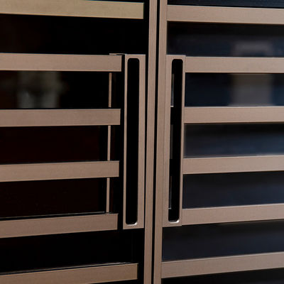 8 มิลลิเมตร อลูมิเนียม Glass ประตู Accordion ระบบประตูสไลด์ภายใน