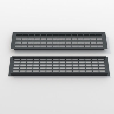 อัลลูมิเนียมสลัดเงิน Air Vent Grille 110 * 250mm สําหรับเครื่องปรับอากาศ